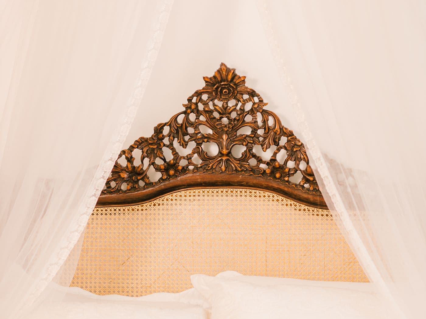 Wooden Beds detail — solid wood and hand-polished finish